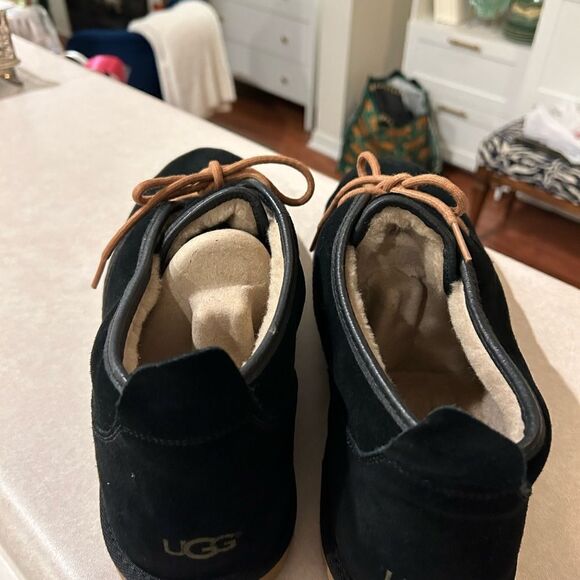 Men’s Ugg Maksim Black Suede Lace Up Boot Shoe Size 18 - Picture 8 of 9